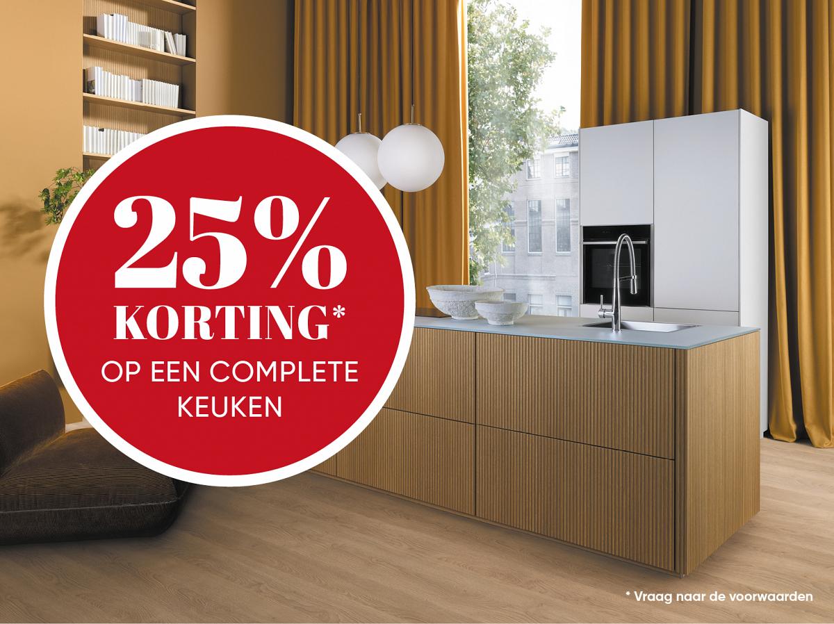 25% korting op complete keuken