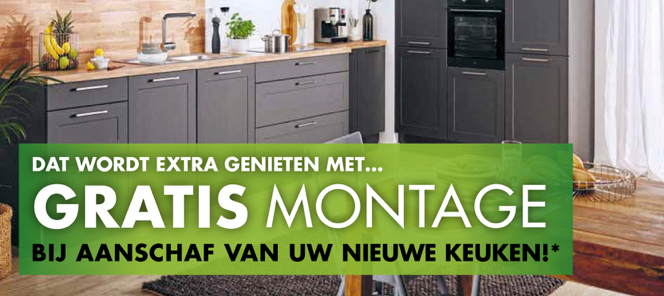 Gratis Montage bij aanschaf van uw nieuwe keuken - Keukencentrum Marssum